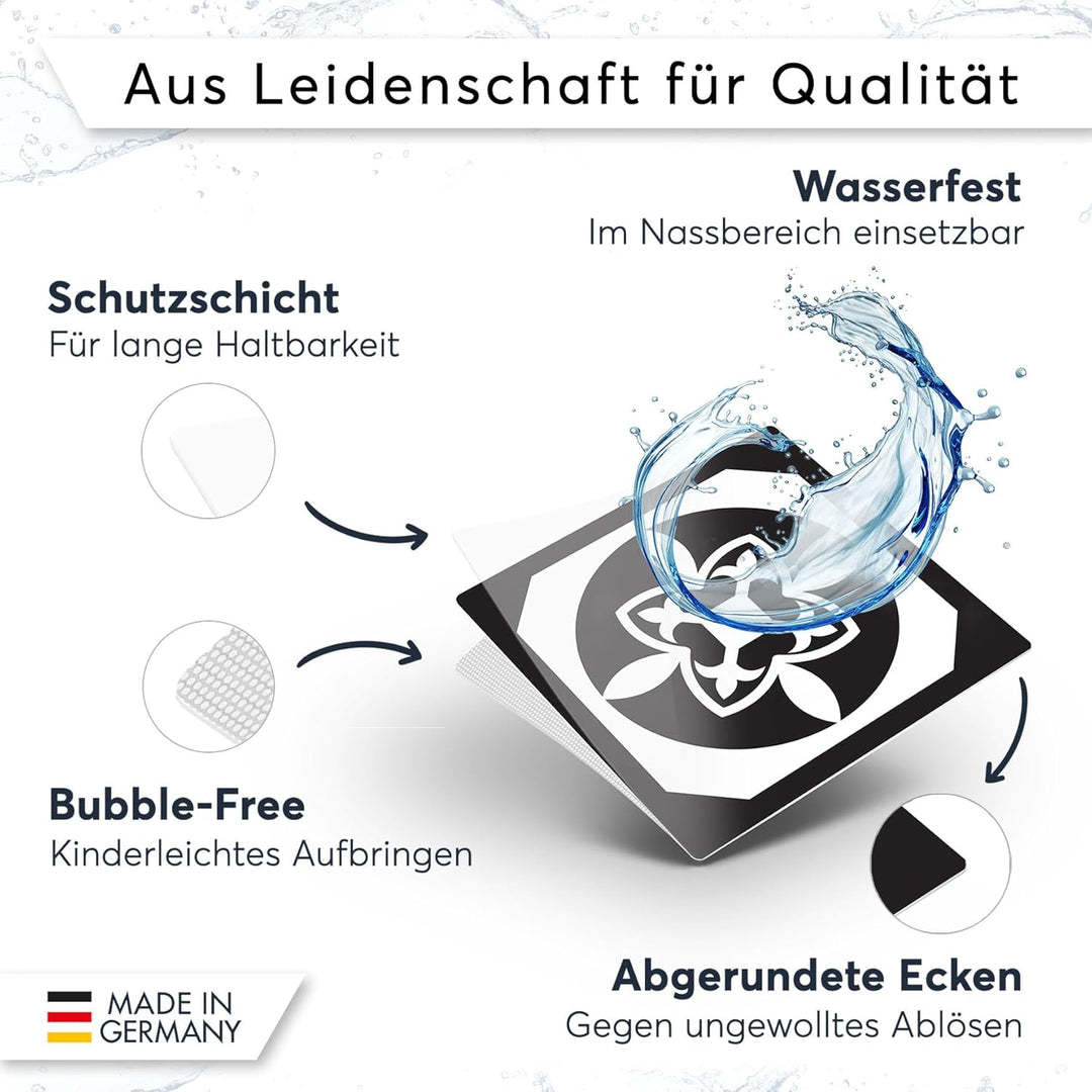 30 Stück Klebefliesen Folie 20x20 cm für Bad und Küche - Fliesenfolie, Fliesenfaufkleber - Stickerfl