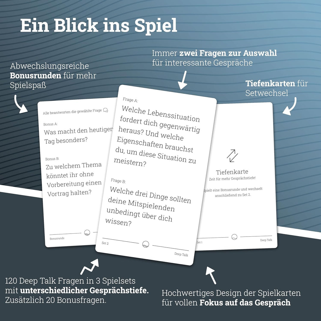 Take It Serious Deep Talk - Gesprächsspiel für tiefgründige Gespräche | Kommunikationsspiel für Freu