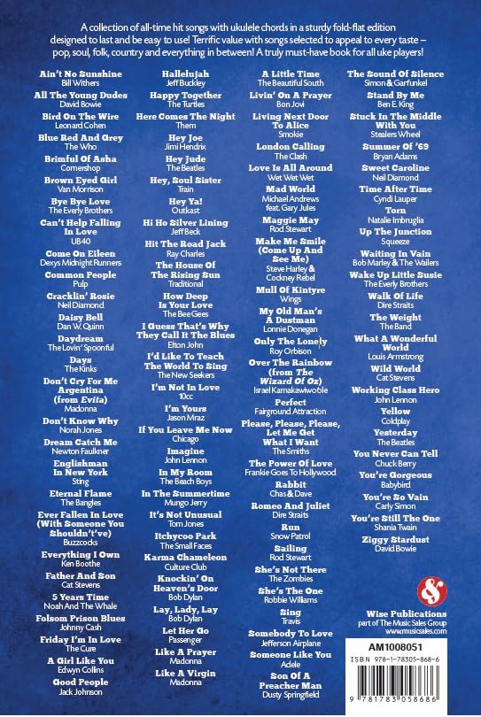 101 Hits For Ukulele (Blue Book), Taschenbuch
