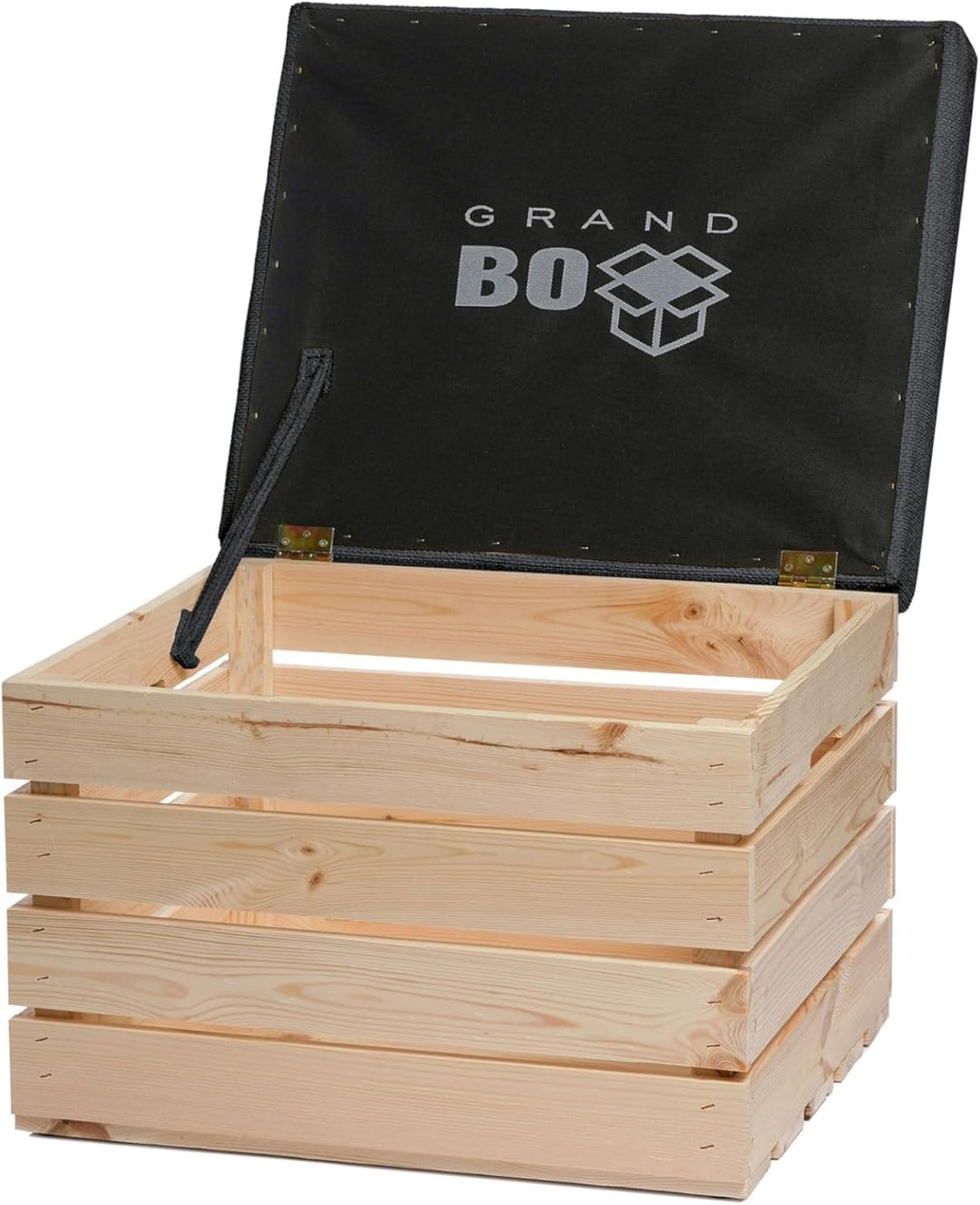 GrandBox Sitzhocker aus Holz 37x40x50 Polster, Sitztruhe Hocker mit Stauraum, Sitzbank, Sitzpouf, Si