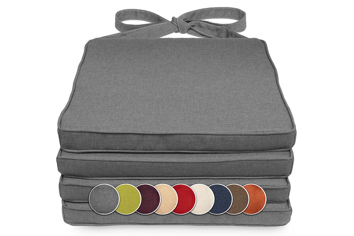 sunnypillow 4er Set Stuhlkissen 40 x 45 x 5cm | Polsterauflage Auflage für Stühle/Rattanstühle | Stu