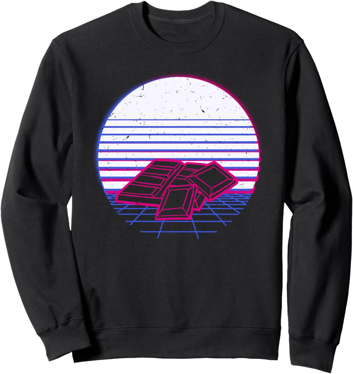 Schokolade Patisserie Schoko Retro Vintage Sunset Sweatshirt