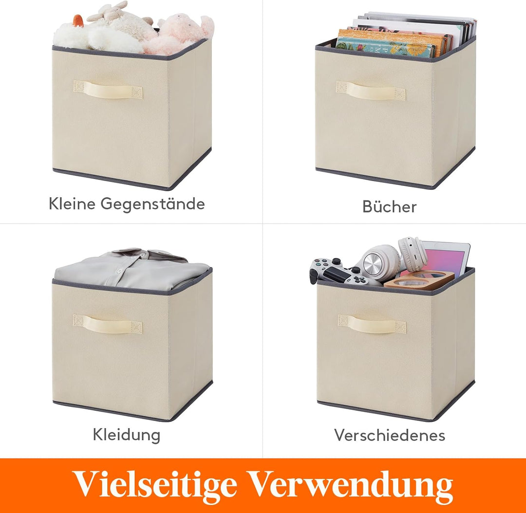 Lifewit 6 Stück Aufbewahrungsbox aus Stoff, Faltbar Aufbewahrungswürfel Kallax Boxen Aufbewahrung au