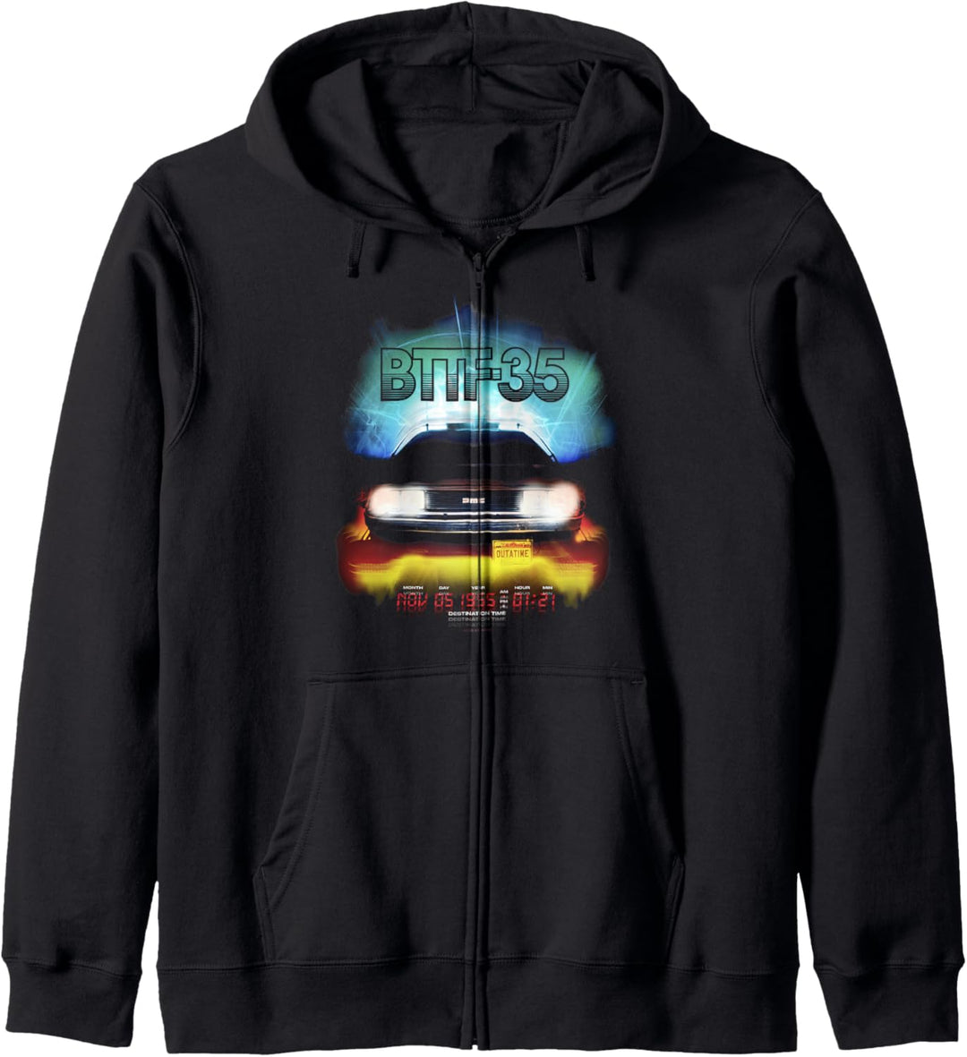 Back To The Future 35th BTTF-35 DeLorean Headlights Kapuzenjacke