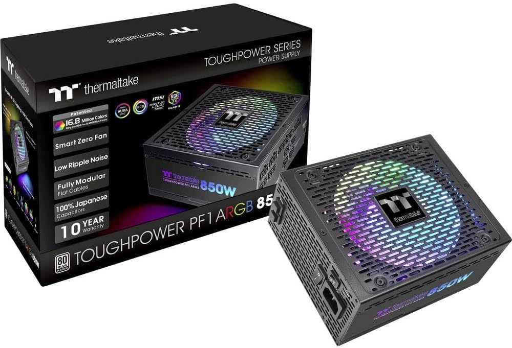 Thermaltake Toughpower PF1 850W ARGB | PC-ATX-Netzteil | 80-Plus-Platinum | voll-modular | leiser 14