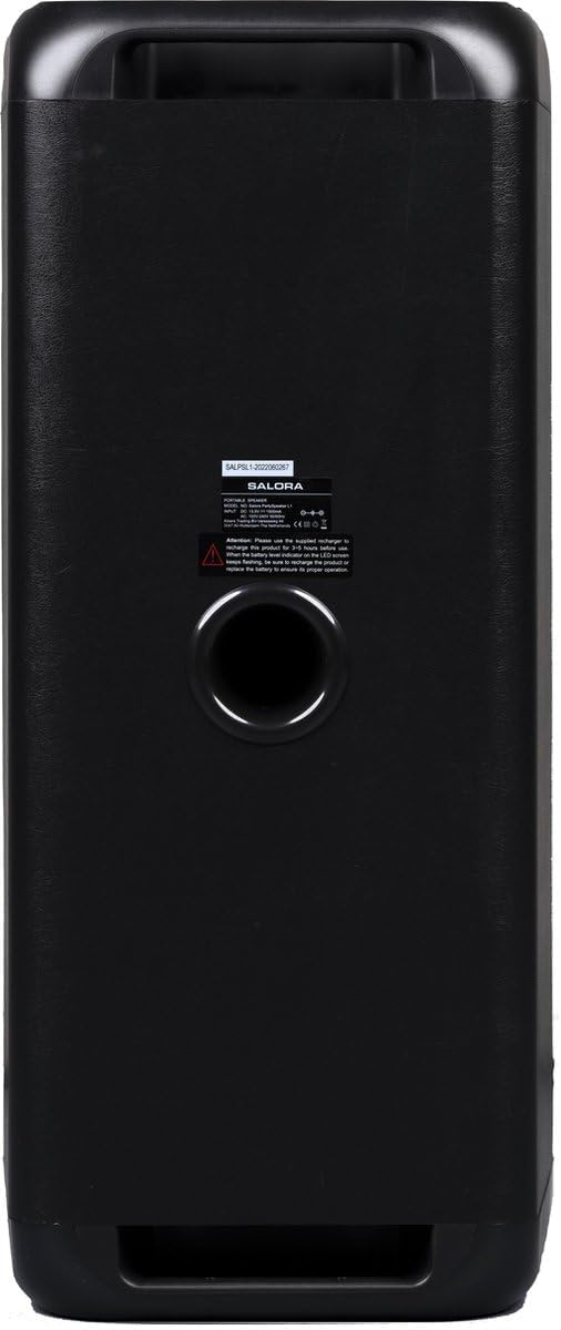 Salora PARTYBOX400 Bluetooth-Lautsprecher –Tragbarer 400W Party Lautsprecher mit 2×10" Woofern, LED-