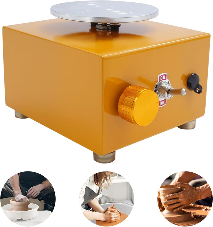 Mini-Töpferscheibe, Elektrische Töpferscheibe Maschine, Metall-Drehteller Töpferscheibe, 2000 U/min