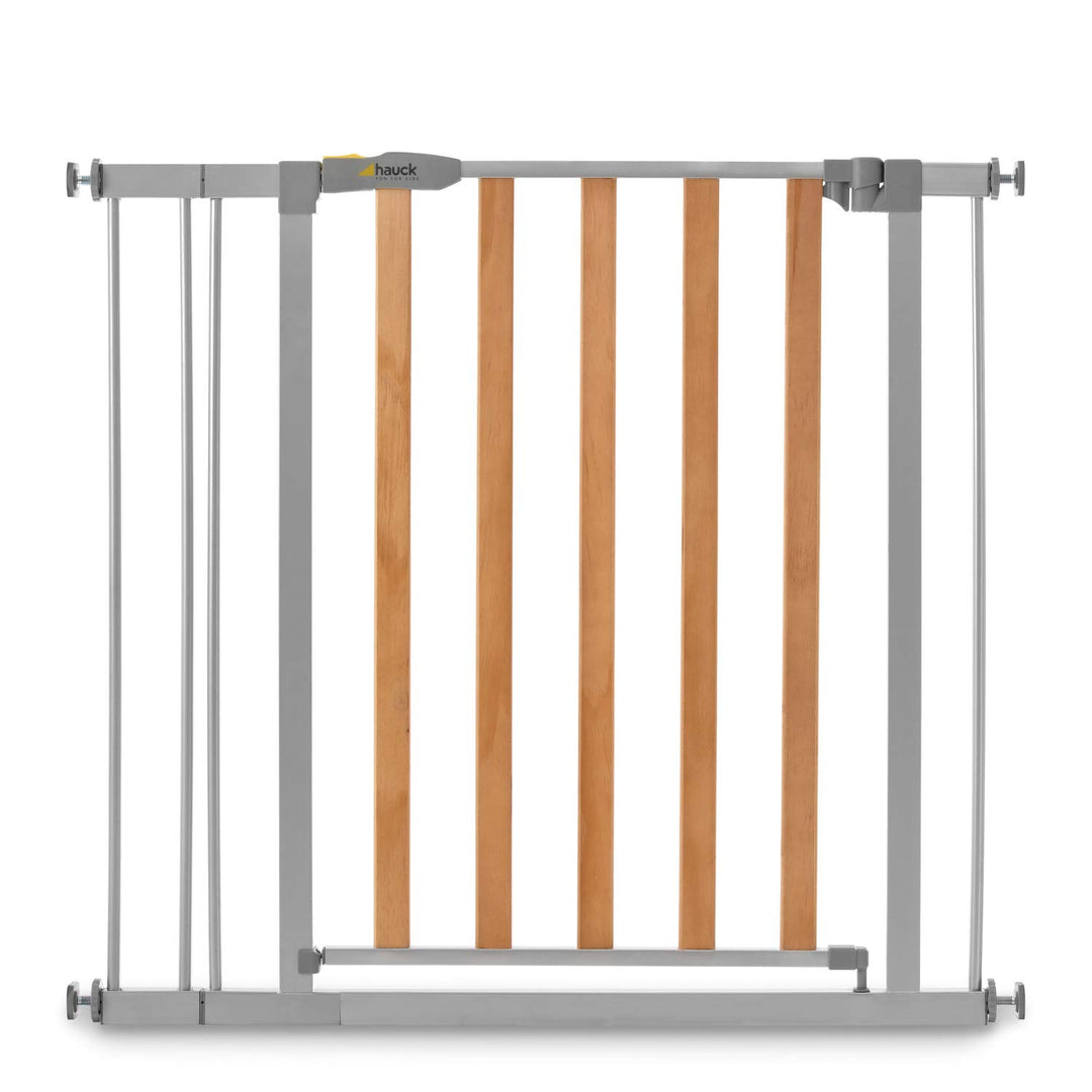Hauck Türschutzgitter / Treppenschutzgitter für Kinder Wood Lock 2 Safety Gate inkl. 9 cm Verlängeru
