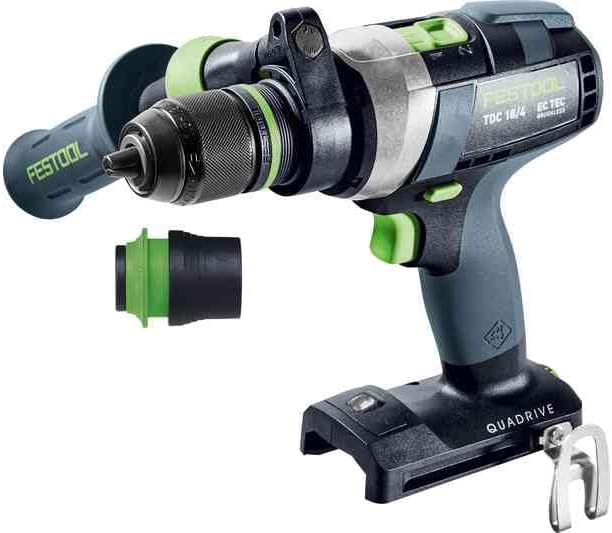 Festool Akku-Bohrschrauber TDC 18/4 I-Basic QUADRIVE (mit Werkzeugfutter, Magnet-Bithalter, FastFix