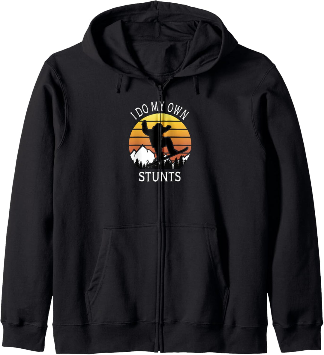 Lustig Mache Ich Meine Eigenen Stunts Snowboard Mountain Kapuzenjacke