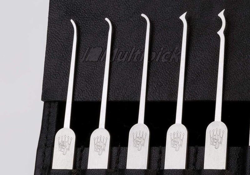 Multipick ELITE 19 - Meister-Pickset 19-tlg - Lockpicking Set/Dietrich Set aus 0.4 + 0.6 mm hochwert