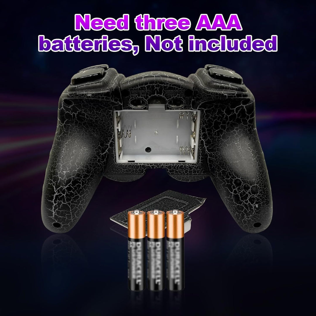 NBCP PC Wireless Game Controller mit Dual Vibration, 2.4G Gaming Joystick, RGB Beleuchtung und Turbo