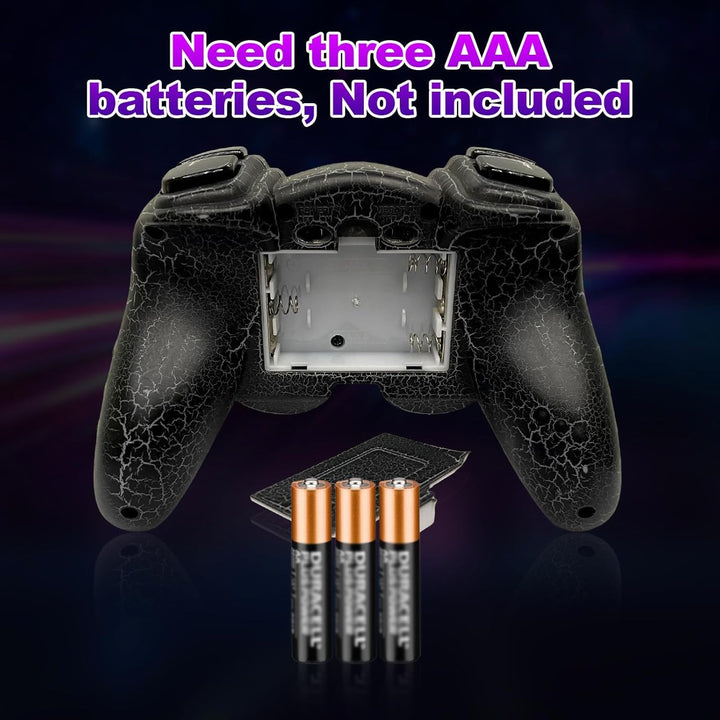 NBCP PC Wireless Game Controller mit Dual Vibration, 2.4G Gaming Joystick, RGB Beleuchtung und Turbo
