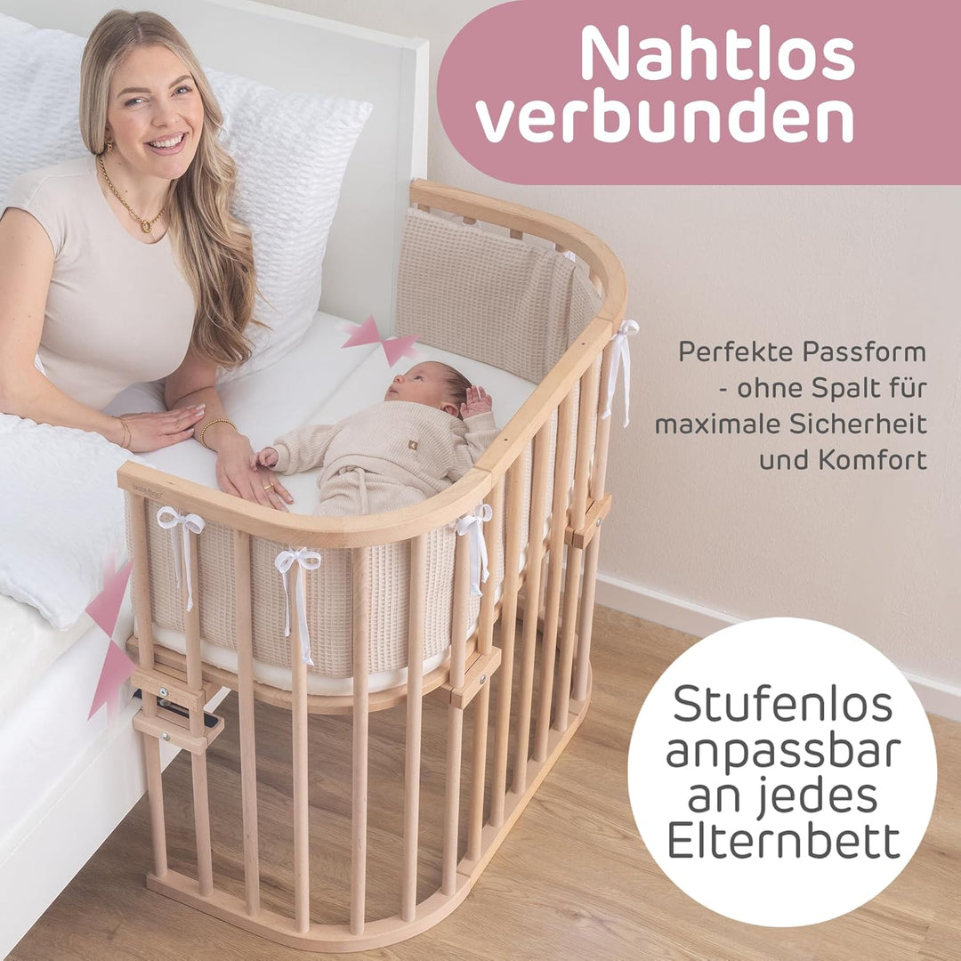 babybay Original Beistellbett, natur unbehandelt mit Matratze Classic Soft Original natur unbehandel