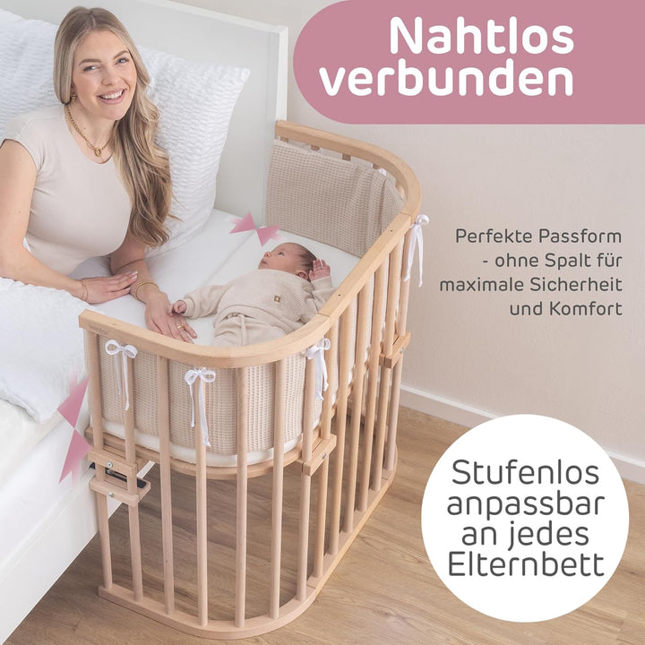 babybay Original Beistellbett, natur unbehandelt mit Matratze Classic Soft Original natur unbehandel