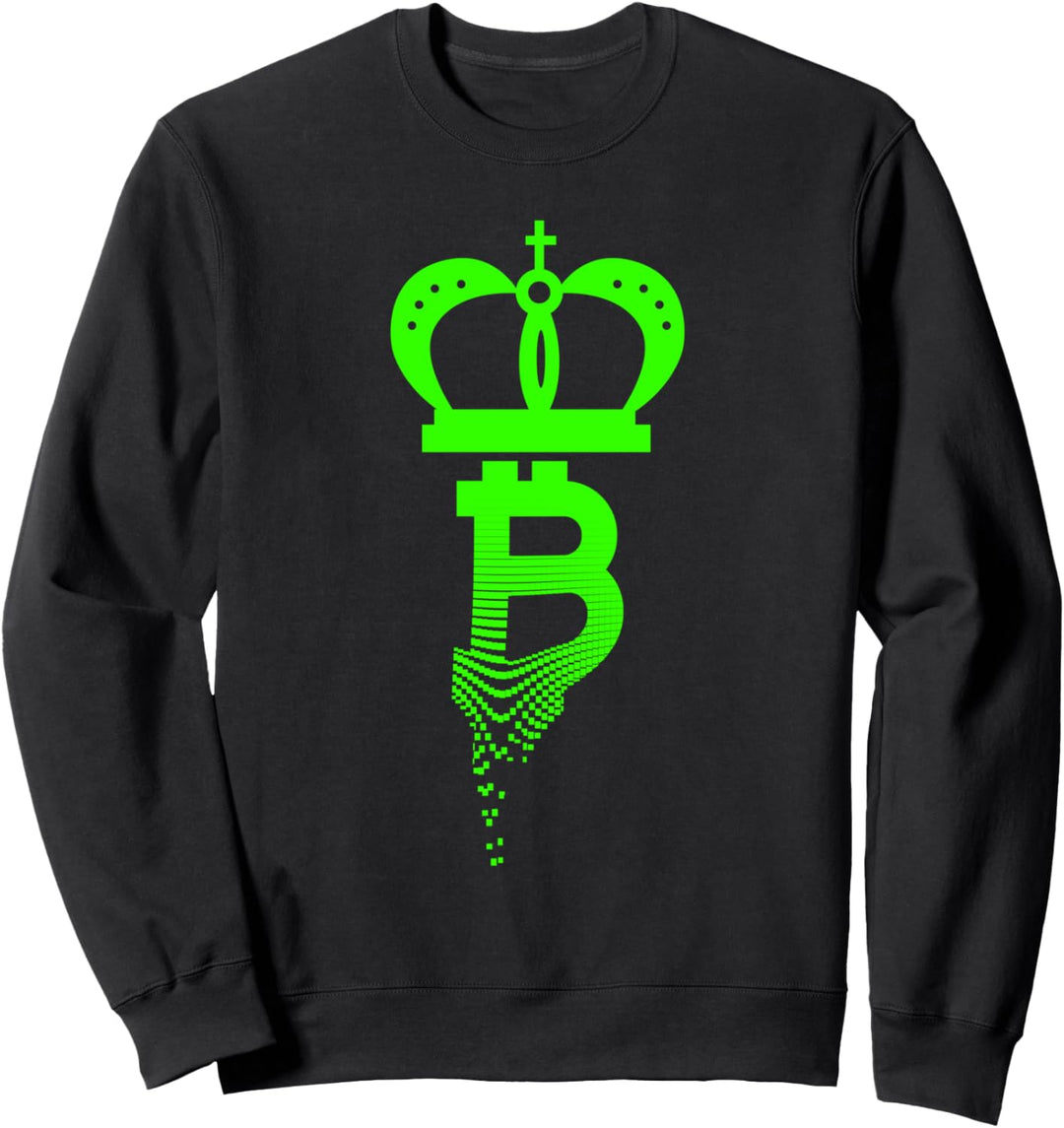 Bitcoin BTC Krone Blockchain Krypto Währung Coin Geld Sweatshirt
