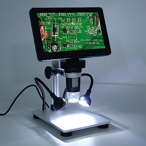 Lazmin 12MP Digitalmikroskop, 1200x industrielles elektrisches USB-Mikroskop mit 7-Zoll-HD-Grossbild