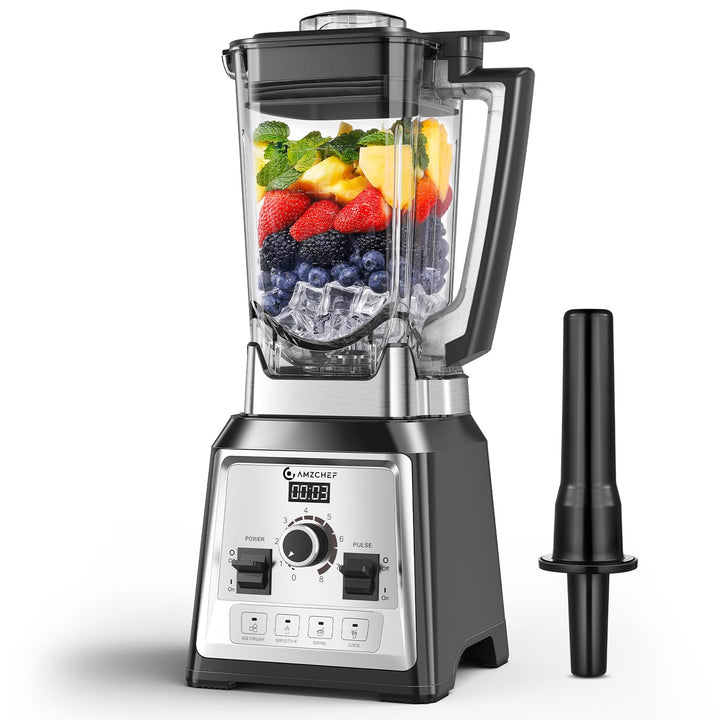 AMZCHEF Standmixer 2000 Watt | 2L Mixer Hochleistungsmixer | Blender mit 8 Einstellbaren Geschwindig