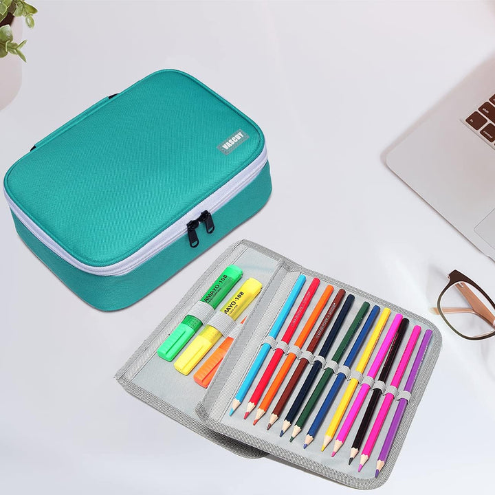 VASCHY Grosse Federmäppchen, Multi Fächer Mäppchen Organizer 72 Stück Etui Schule Federmappe Federta