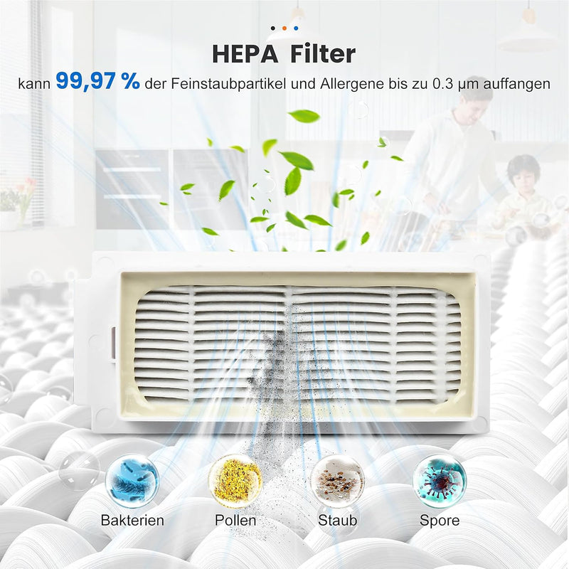 22 Stück Zubehör für Ecovacs Deebot T30 Omni / T30 Pro Omni Saugroboter, 1 Hauptbürste 6 Staubbeutel