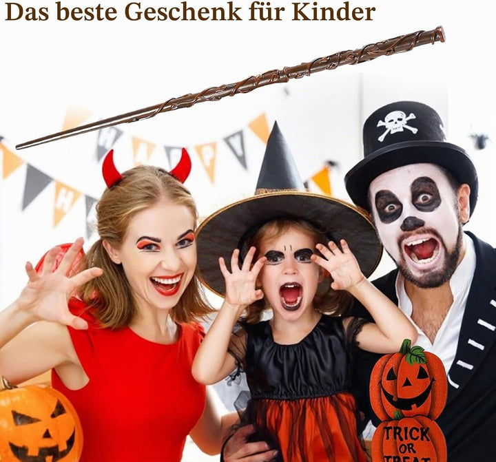 Hermine Zauberstab, Zauberstab Hermine Granger mit Stahlkern, 39CM Zauberstabs aus Harz in Geschenkb