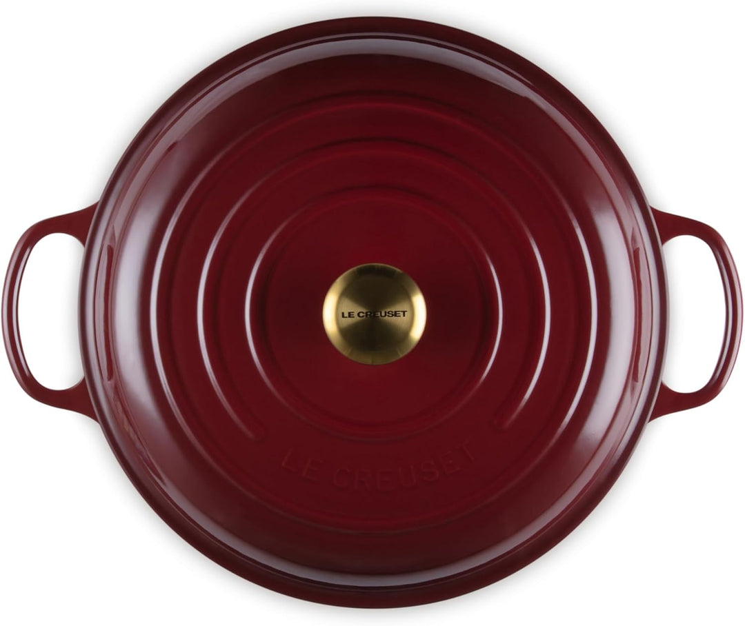 Le Creuset Signature Gusseisen Gourmet-Profitopf, Rund, Ø 30 cm, 3,5 l, Für alle Herdarten inkl; ind