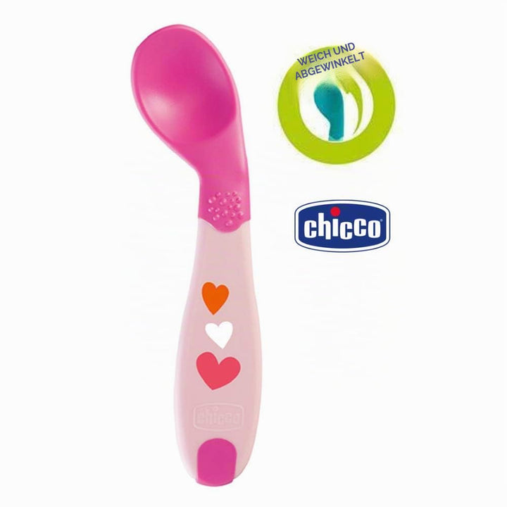 Chicco Beikoststart-Set Warmhalteteller Esslernlöffel abgewinkelt, BPA frei