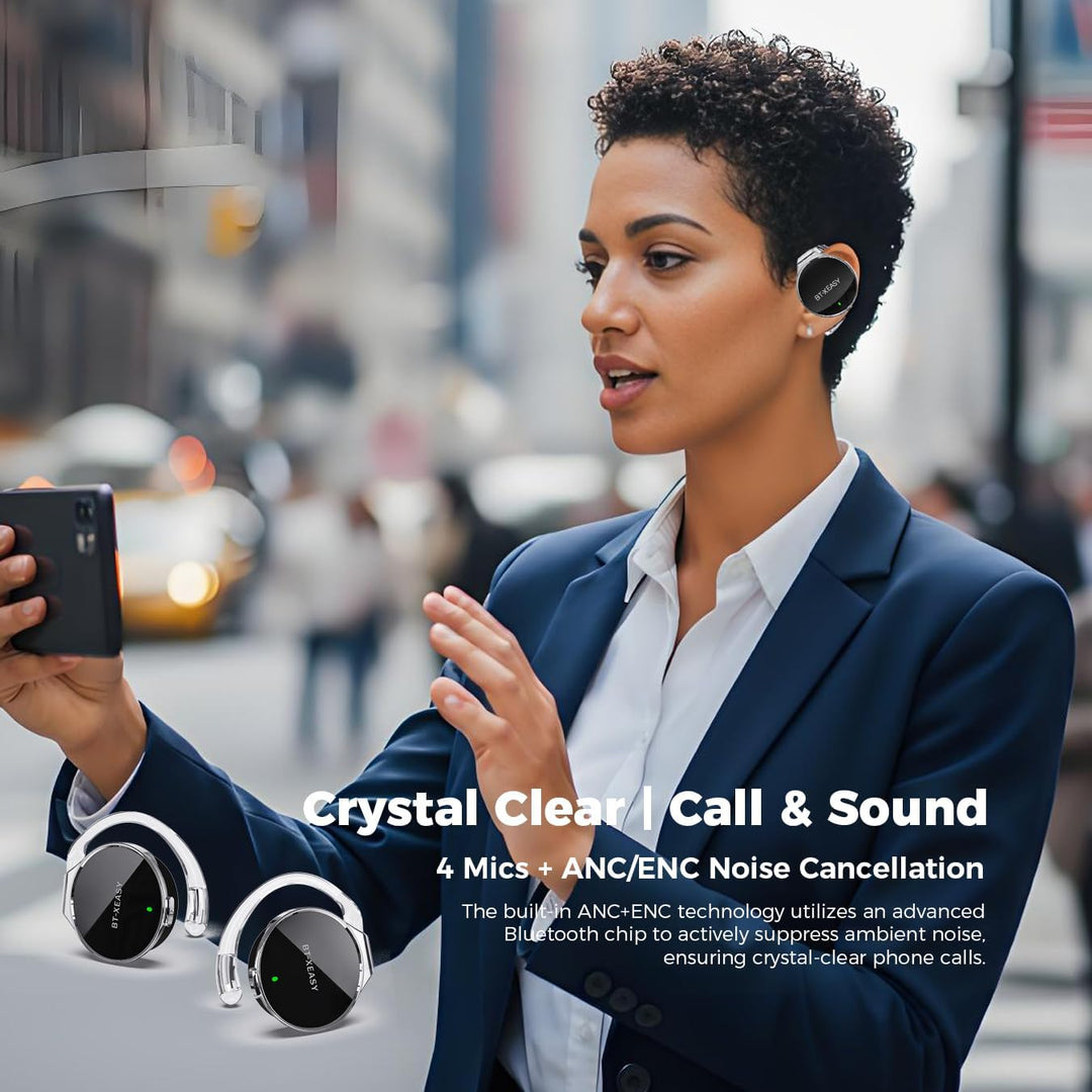 Micool On Ear Kopfhörer Bluetooth 5.4, Open Ear Kopfhörer Kabellos Geräuschunterdrückung, Wassertrop