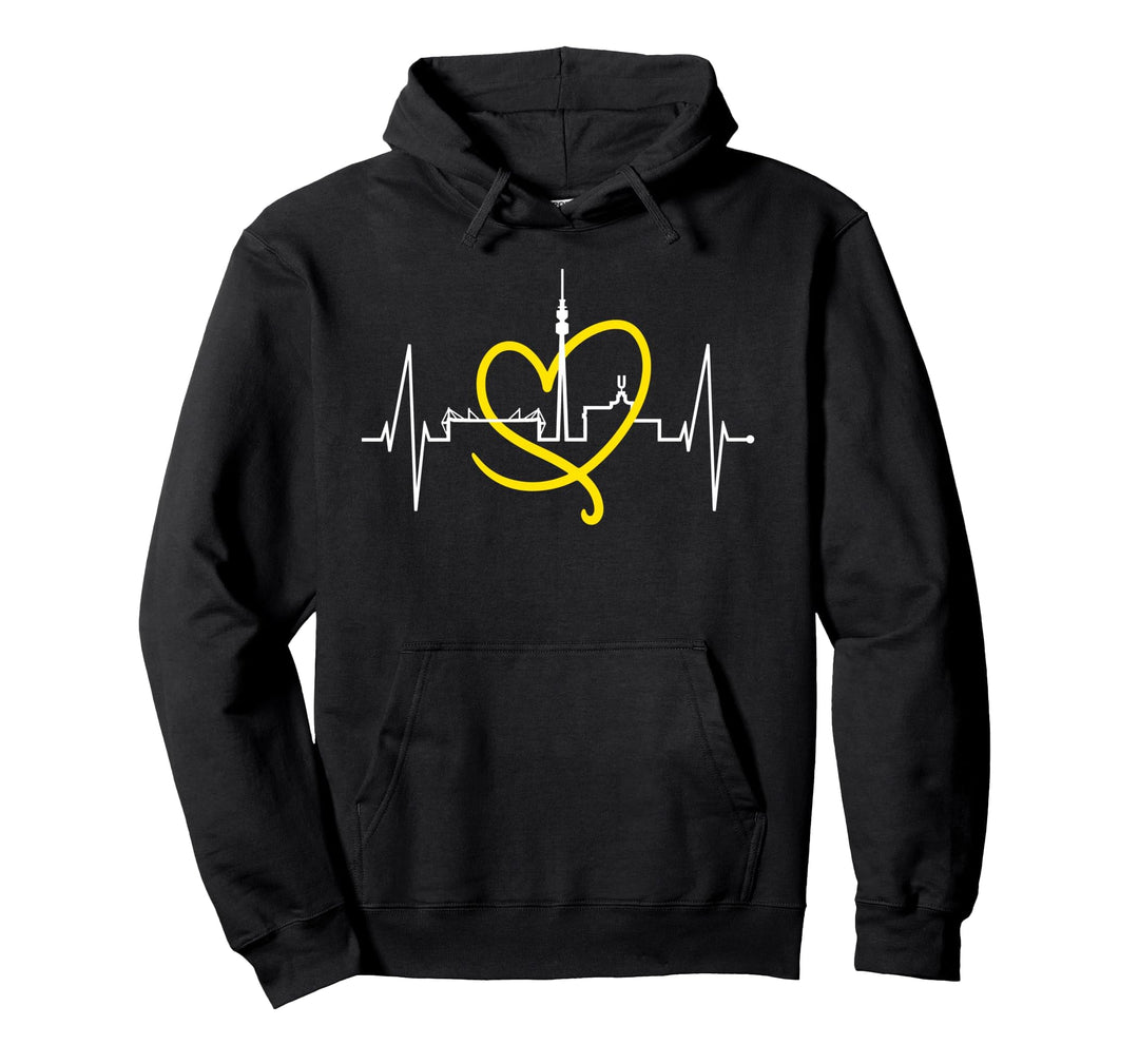 Dortmund Herzschlag Skyline Puls Ruhrpott Stadion Dortmunder Pullover Hoodie