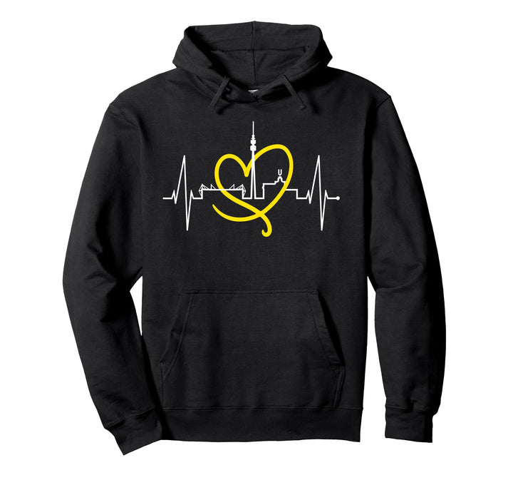 Dortmund Herzschlag Skyline Puls Ruhrpott Stadion Dortmunder Pullover Hoodie