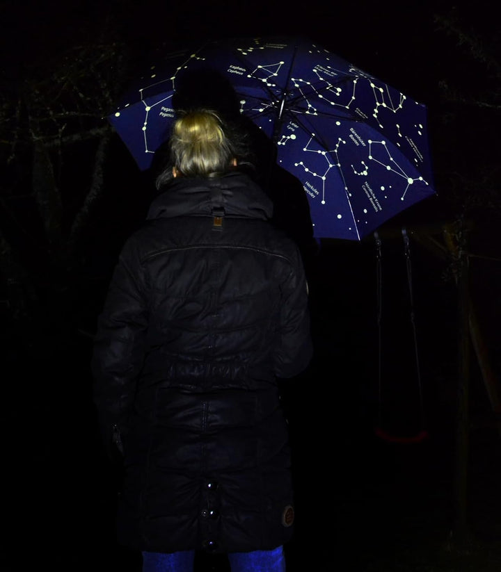 iX-brella Regenschirm Astro Sternenhimmel - Golfschirm Automatik XXL 130cm Sternenhimmel Golfschirm