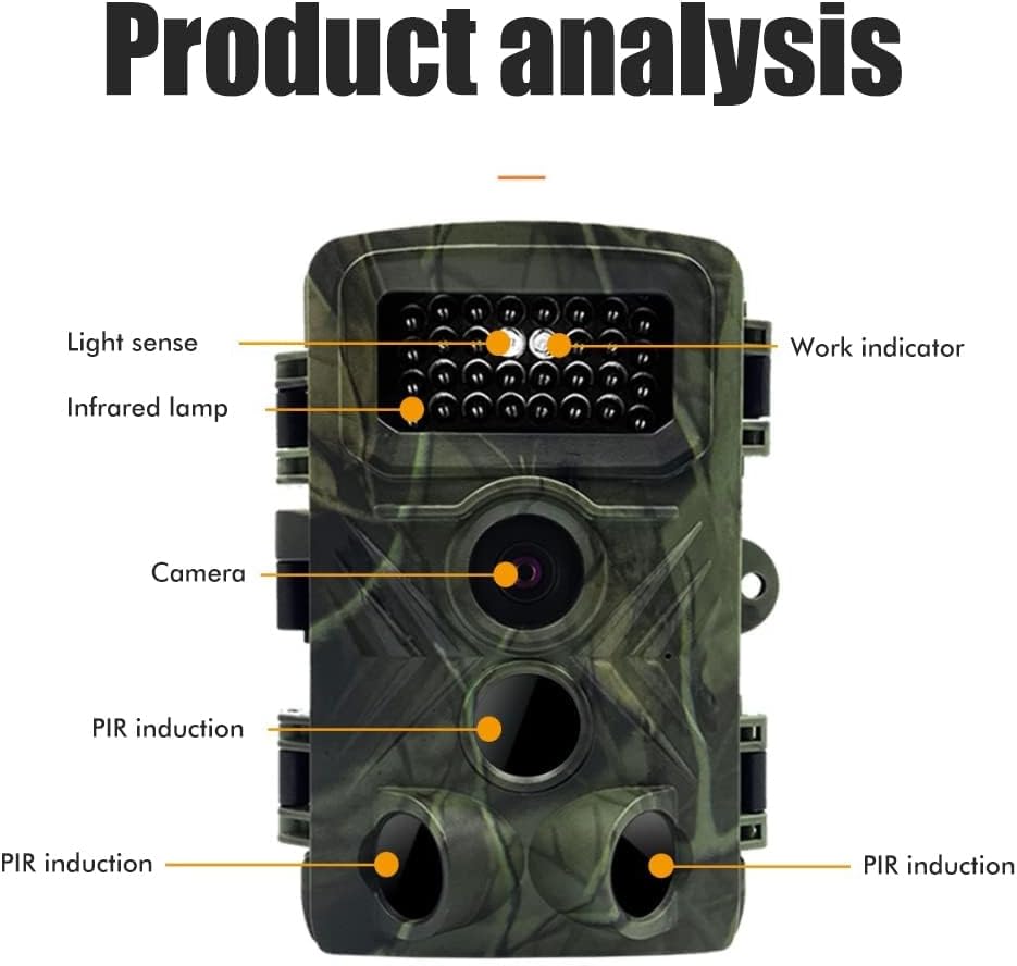 zalati Trail Kamera Wildkamera PR3000 36MP 1080P Wasserdicht IP66 Infrarot Kamera für Garten Kamera