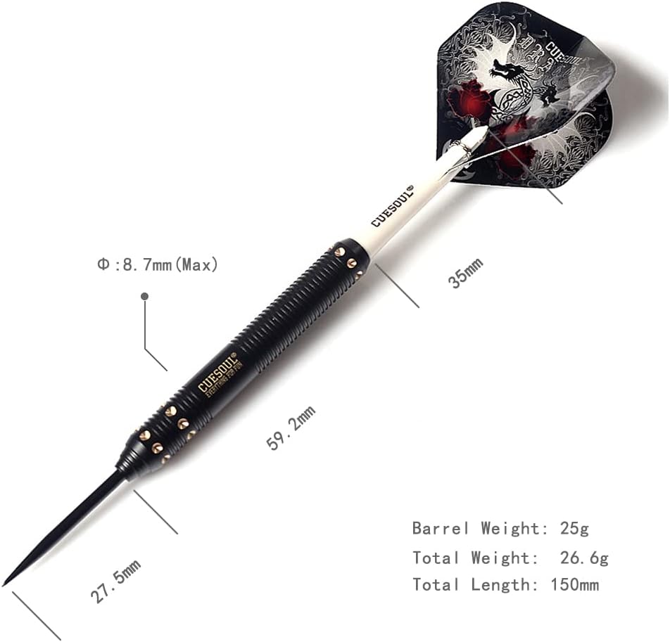 CUESOUL Dragon Deluxe Messing Steel Dartpfeile, 21 Gramm J2104 25 Gramm, J2104 25 Gramm
