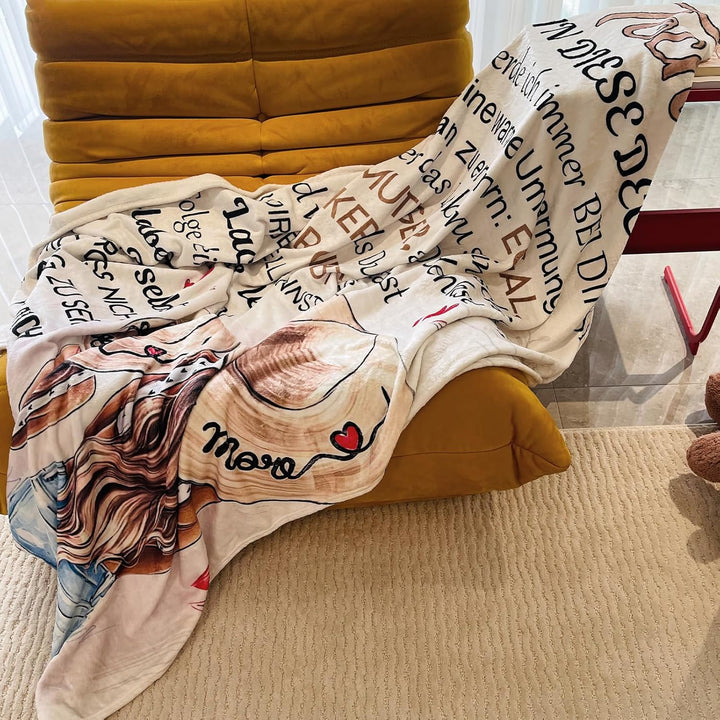 Kuscheldecke für Brief an Meine Tochter, Positive Ermutigung von Mutter zu Tochter, Super weiche Fla