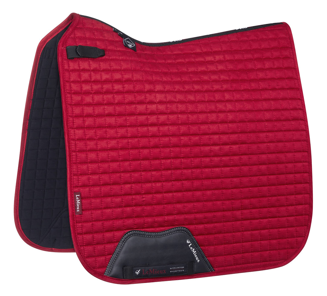 LeMieux Dressur Schabracke S/M Chili Wildleder quadratisch