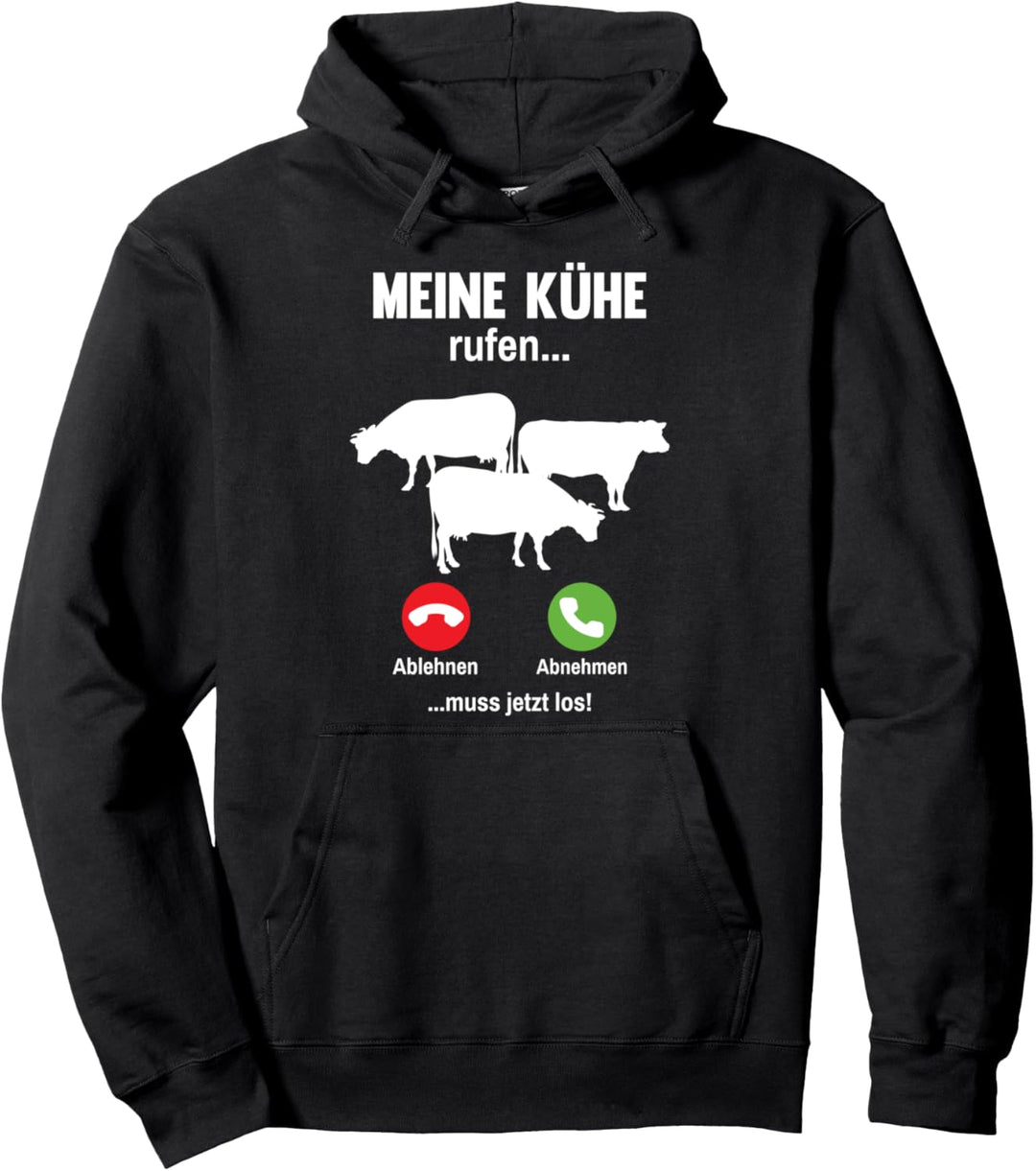 Meine Kühe rufen Bauer Landwirt Kuh Pullover Hoodie