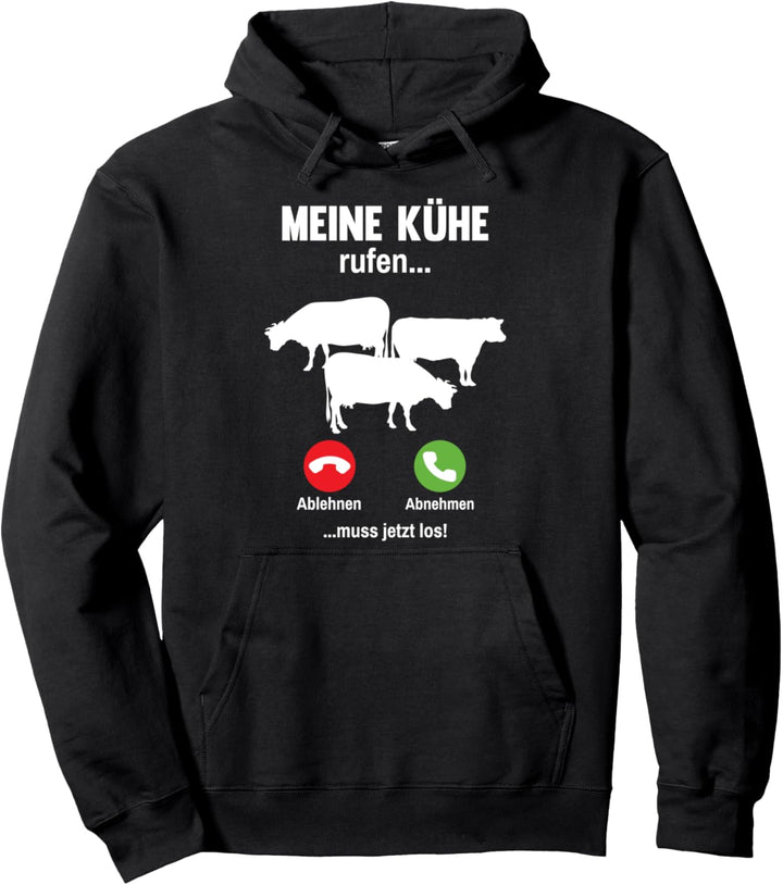 Meine Kühe rufen Bauer Landwirt Kuh Pullover Hoodie