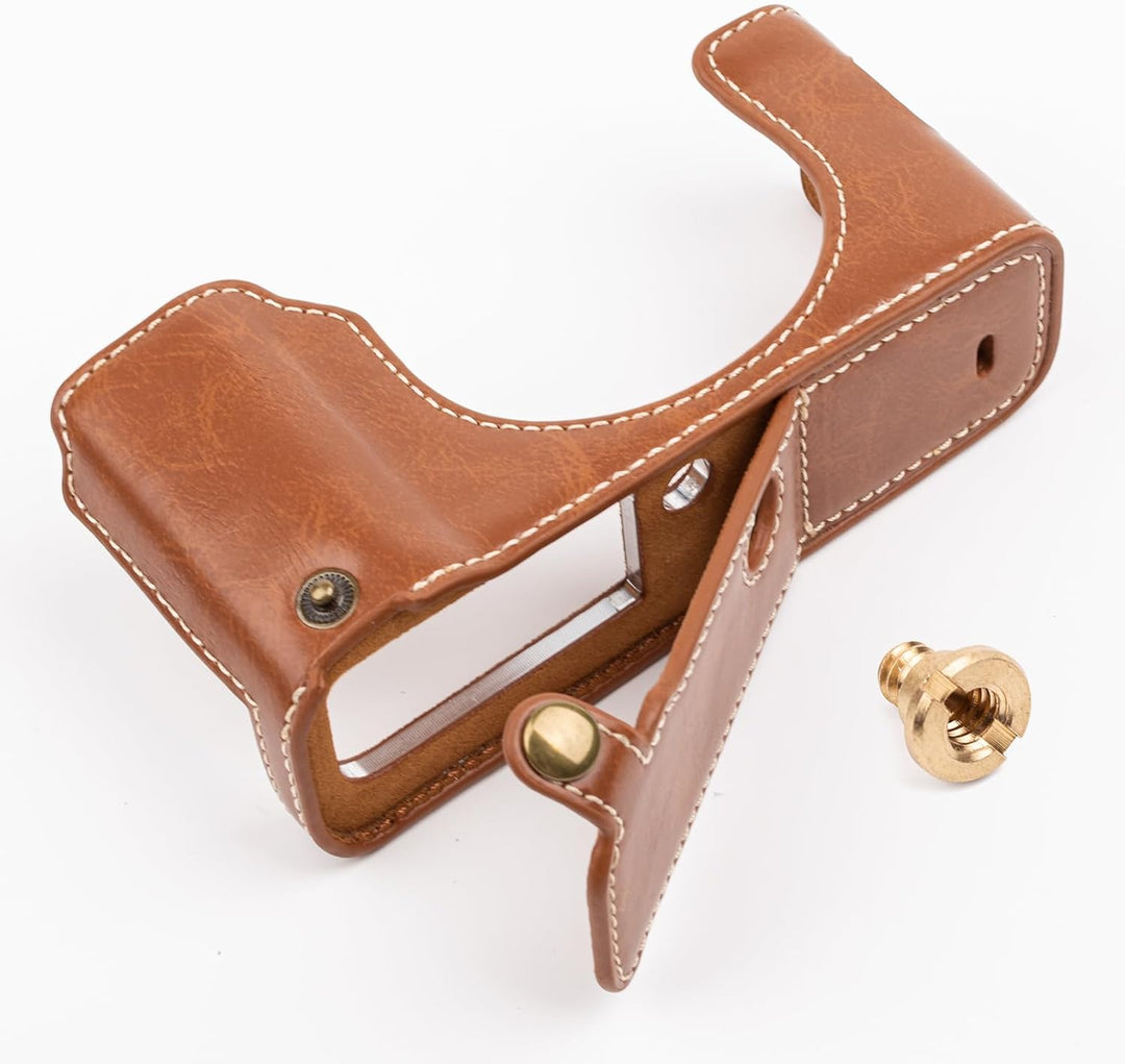 MUZIRI KINOKOO PU Leder Tasche für Fuji X100VI, schützende Halbhülle, kompatibel mit Fujifilm X100VI