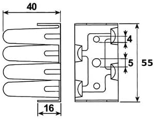 bricoleva.it Universal-Sockelhaken für Küche, Sockelleisten, Sockelleisten, Küche (Aluminium, 10 Stü