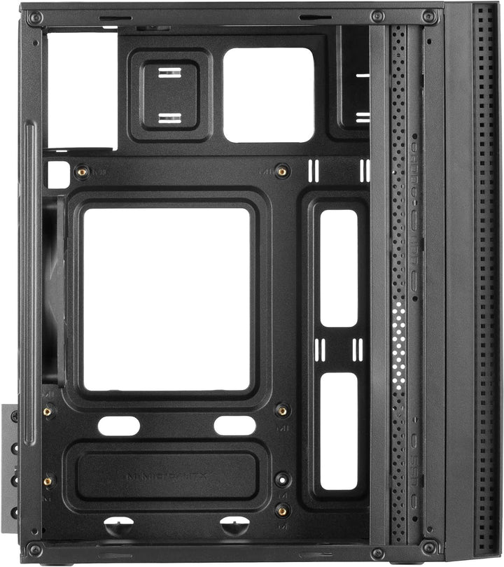 Tacens Anima ACX, Micro ATX PC Gehäuse, Gebürstete Aluminium Front, 12cm Lüfter, USB 3.0, Schwarz, A