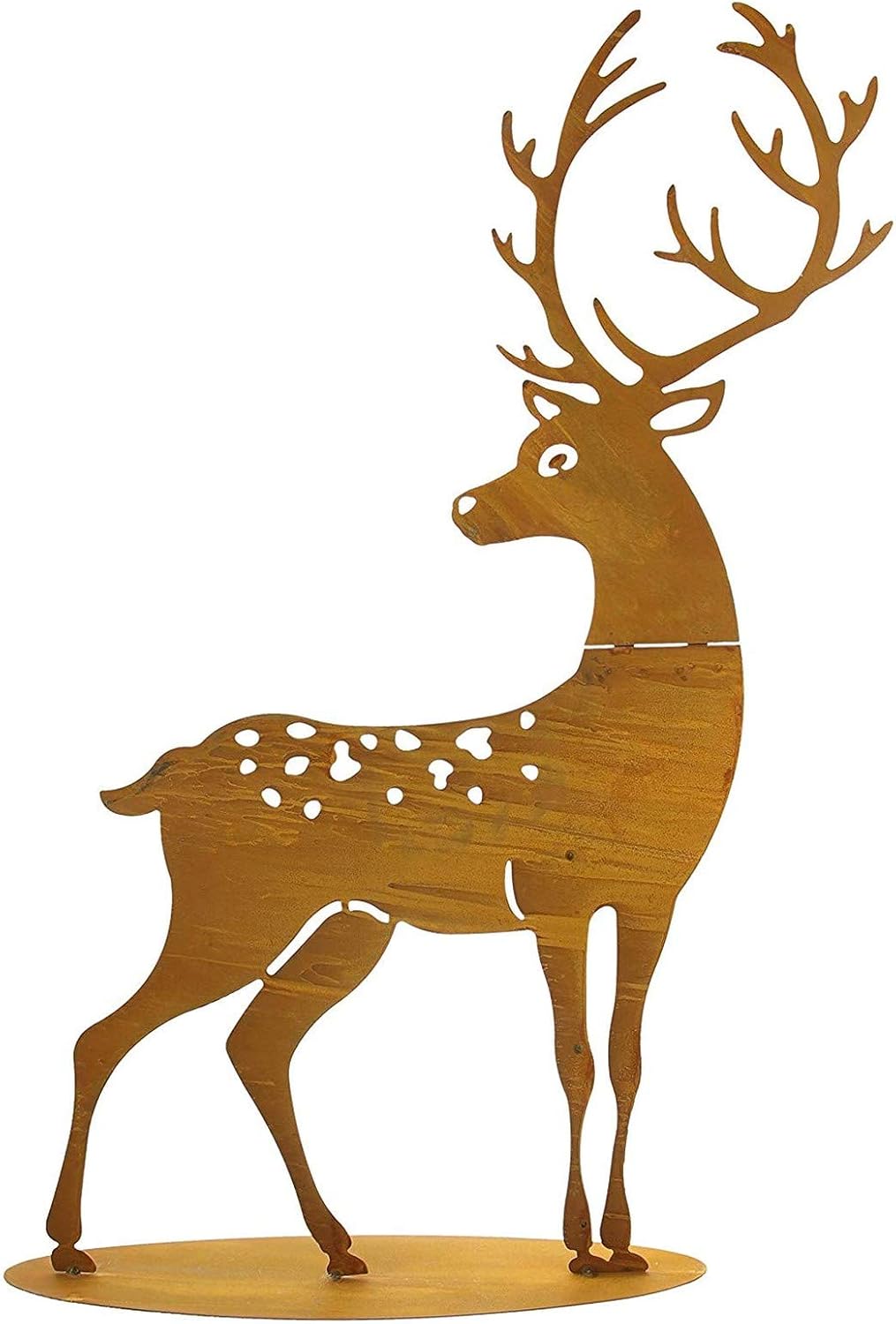 Dekoleidenschaft grosser Metall-Hirsch m Rost-Design, für Innen + Draussen geeignet, Gartendeko, Dek