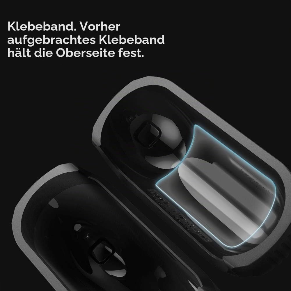 Spigen Rugged Armor Entwickelt für Apple Airpods Pro Hülle Case (2019) - Mattschwarz, Mattschwarz