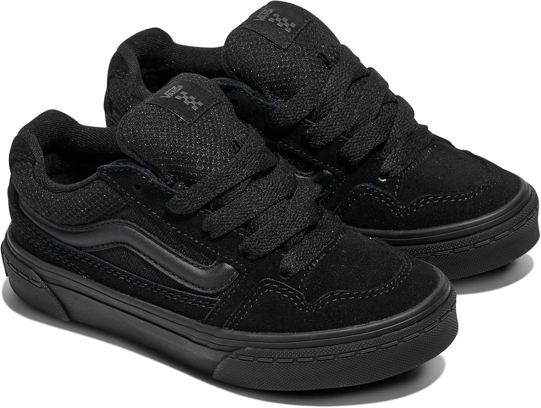 Vans Unisex Kinder Caldrone Sneaker 27 EU Suede Mesh Black Black, 27 EU Suede Mesh Black Black