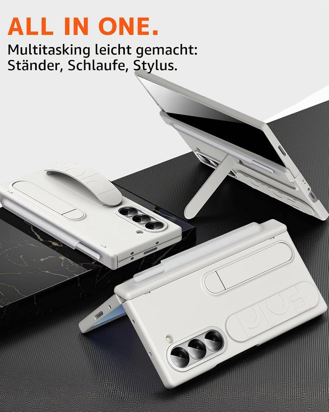 NINKI für Samsung Galaxy Z fold 7 Case mit Stift, Samsung Galaxy Z fold 7 hülle mit Displayschutz un