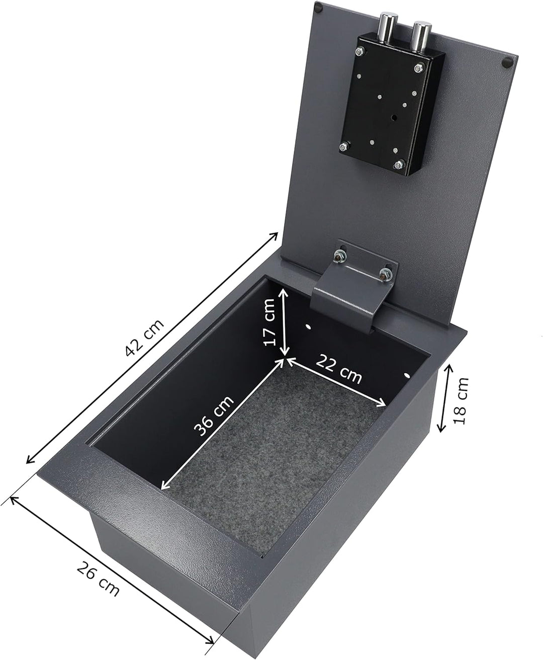 Brihard Bodenmontierter A4-Dokumententresor mit Schlüsselschloss – 13,5L Sichere Aufbewahrung – Auss