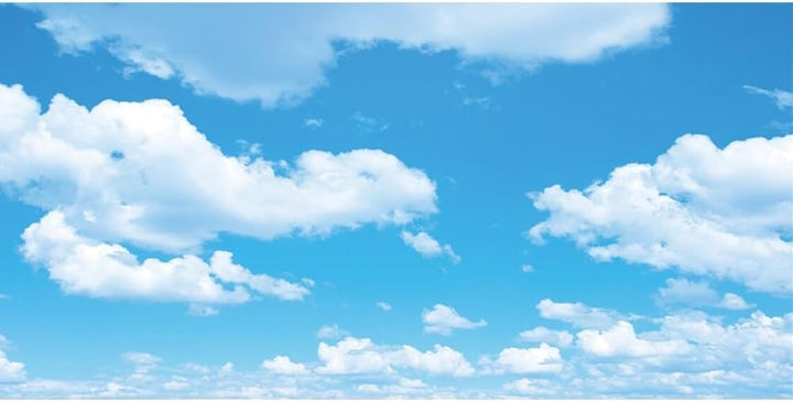 Renaiss 6x3m Himmel Fotografie Hintergrund Blauer Himmel weisse Wolke Hintergrund gross Vinyl Hinter