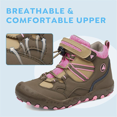 Mishansha Kinder Wanderschuhe Rutschfest Leicht Trekking Wanderstiefel für Jungen Mädchen Gr.24-38 B