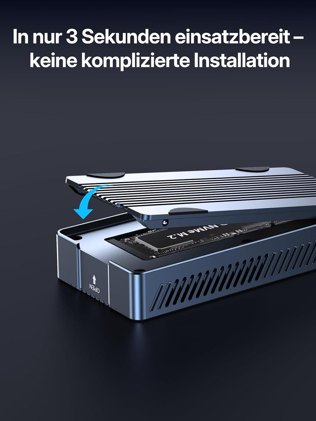 ACASIS 40Gbps M.2 NVMe SSD Gehäuse mit Lüfter, Bessere abwärme,TBU405Pro M1 für M1 M2 Pro/Max, Thund
