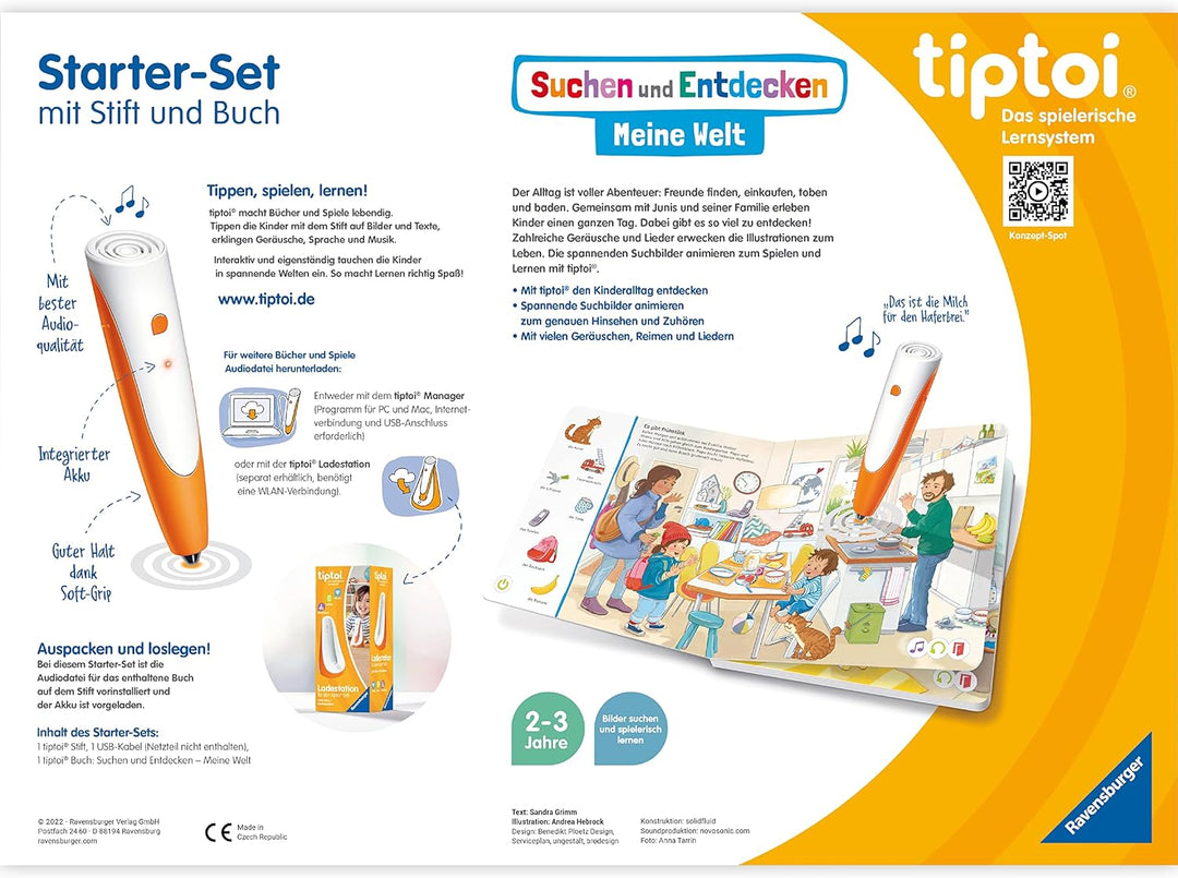 Ravensburger tiptoi Starter-Set 00112: Stift und Bilderbuch Suchen und Entdecken Meine Welt - Lernsy