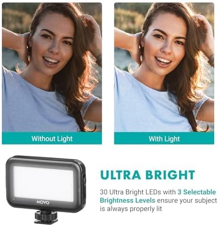 Movo uVlogger Android/USB-C/iPhone 15 kompatibles Vlogging-Kit mit Fullsize-Stativ - YouTube-Starter